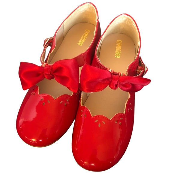 Gymboree Other - Gymboree Red Patent Leather Bow Mary Janes size 3